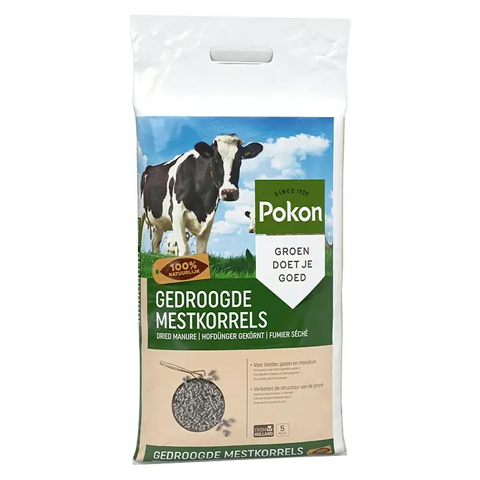 Pokon Tuinmest Gedroogde Mestkorrels - 5 kg - Vooraanzicht
