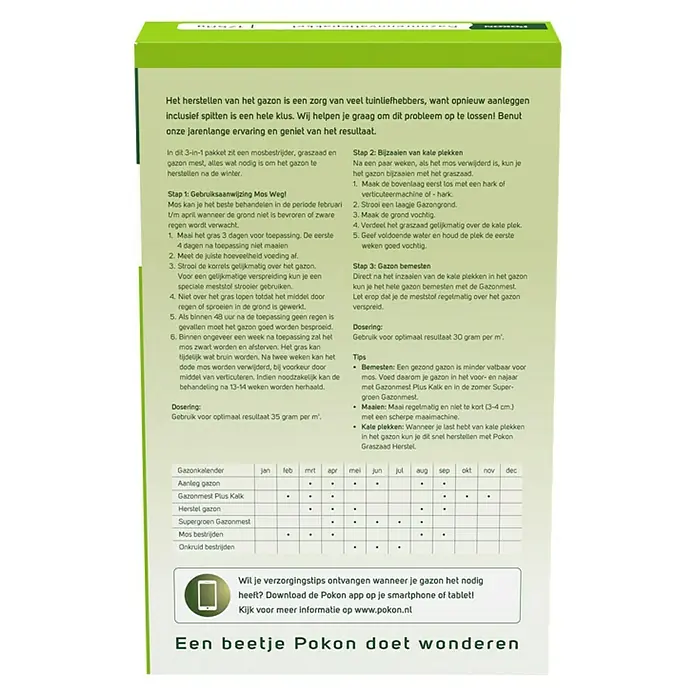 Pokon Gazonzand Renovatiepakket - 1.750 g - Achteraanzicht