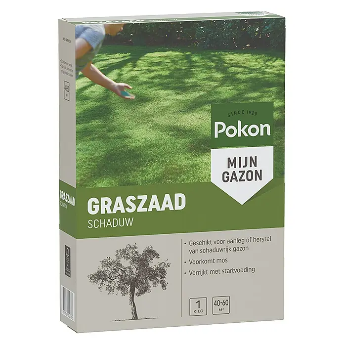 Pokon Schaduwgazonzaad - 1 kg, 40 m² - 60 m² - Diagonaal zicht