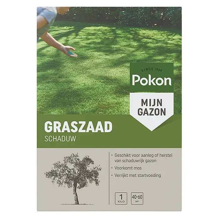 Pokon Schaduwgazonzaad - 1 kg, 40 m² - 60 m² - Vooraanzicht