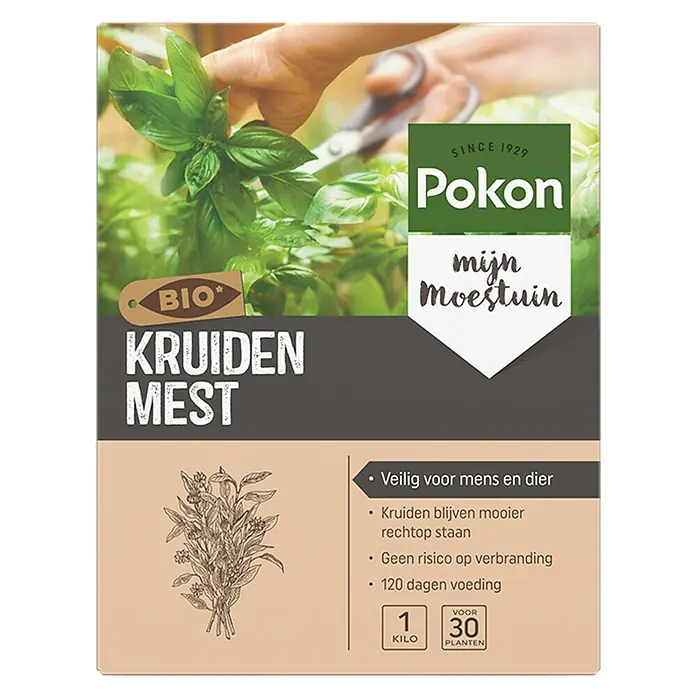 Pokon Bio-kruidenmest - 1 kg - Vooraanzicht
