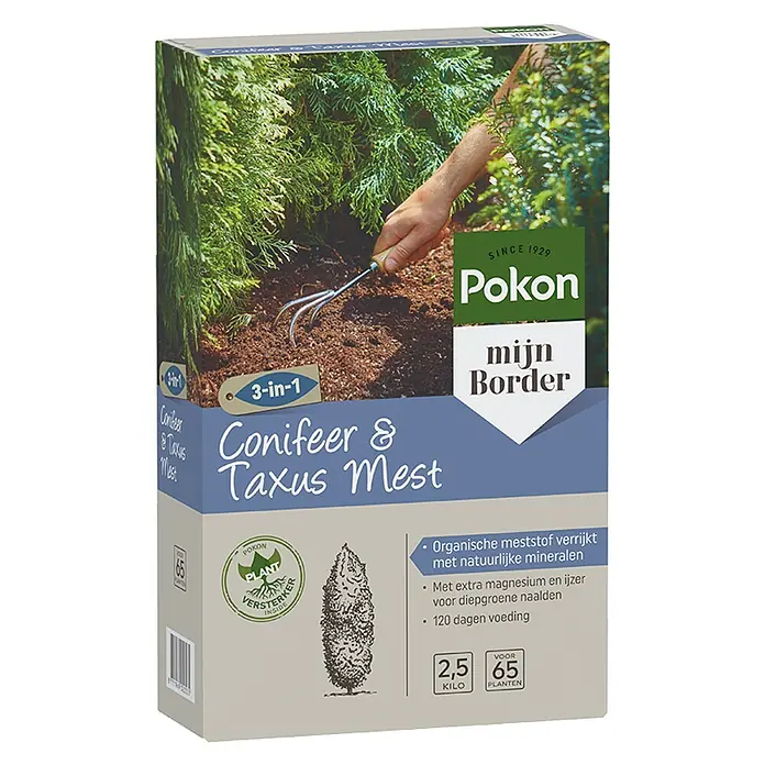 Pokon Dennen- en coniferenmest - 2,5 kg - Diagonaal zicht
