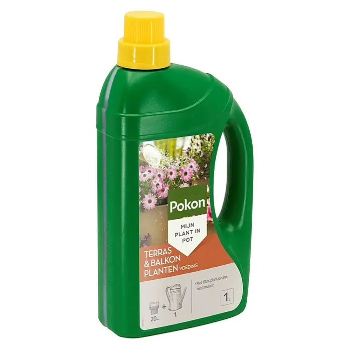 Pokon Meststof voor balkonplanten - 1 kg, Vloeibare meststof - Diagonaal zicht