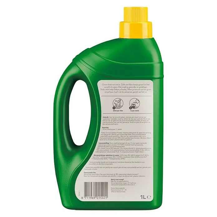 Pokon Meststof voor balkonplanten - 1 kg, Vloeibare meststof - Achteraanzicht