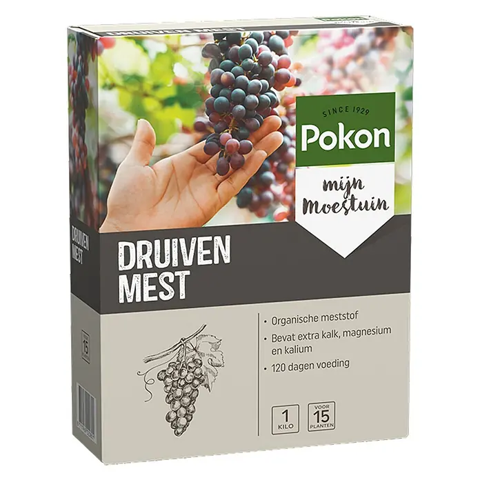 Pokon Bio-meststof voor fruit en bessen - 1 kg - Diagonaal zicht