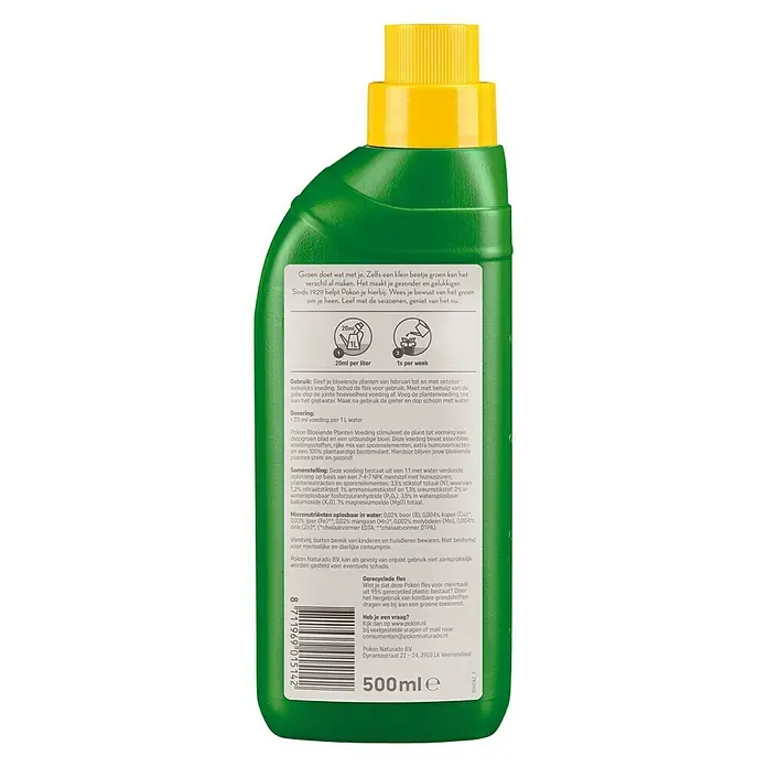 Pokon Meststof voor bloeiende planten - 500 ml - Achteraanzicht
