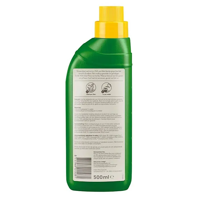 Pokon Kamerplanten Voeding - 500 ml, Vloeibare meststof - Achteraanzicht