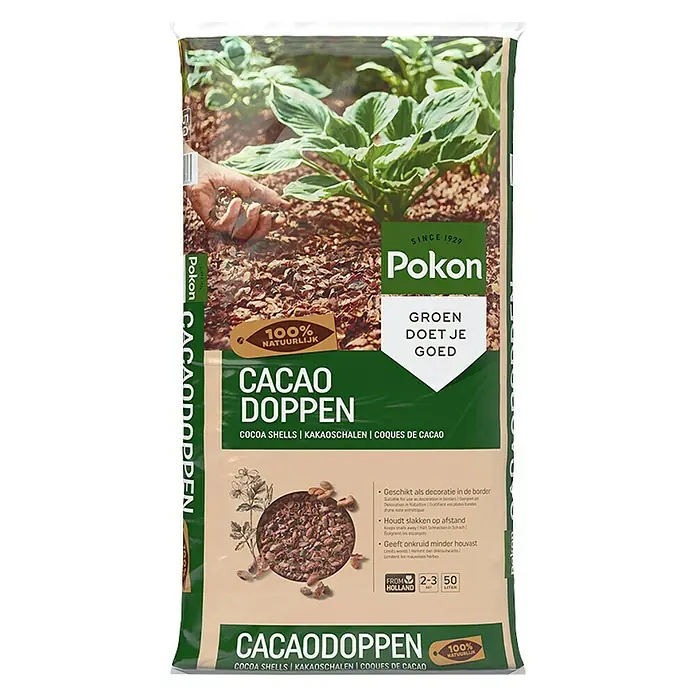 Pokon Bodembedekking - 50 l, Bestanddelen: Cacaodoppen - Vooraanzicht