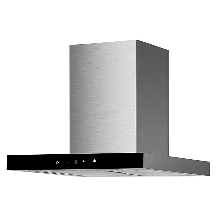 Respekta Blockhaube CH 44060 GAM - Breite: 59,5 cm, Max. Luftleistung: 574,22 m³/h im Normalbetrieb, Schwarz/Edelstahl - Diagonale Ansicht
