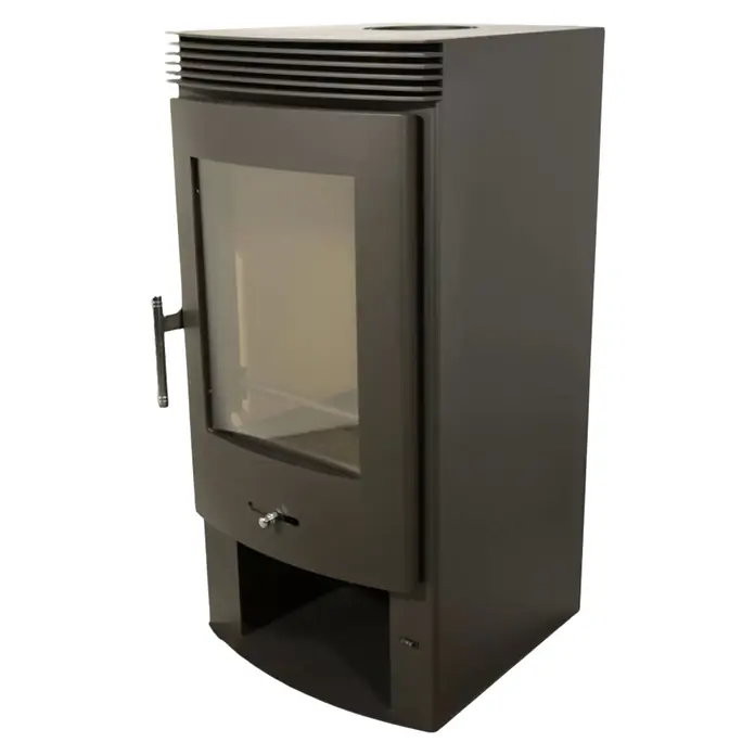 Panadero Estufa de leña Bergen - 7,4 kW, Volumen de calefacción: 250 m³, Con compartimento de madera, Gris fundido