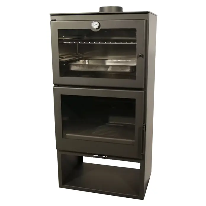 Panadero Estufa de leña Gourmet - 7,1 kW, Volumen de calefacción: 280 m³, Antracita
