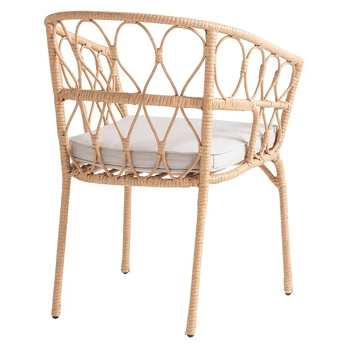 Silla de jardín Marius - An x Pr x Al: 80 x 55 x 59 cm, Natural - Vista angular