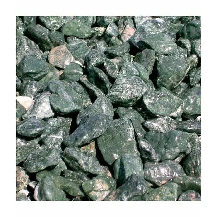 BHS Zaragoza Canto rodado - Verde, Grano: 25 mm - 40 mm, 20 kg - Primer plano