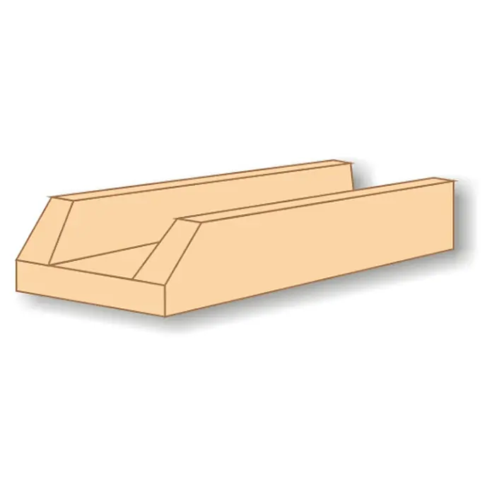 BHS Mallorca Gárgola - L x An: 35 x 12 cm, Canela, Hormigón - Dibujo técnico
