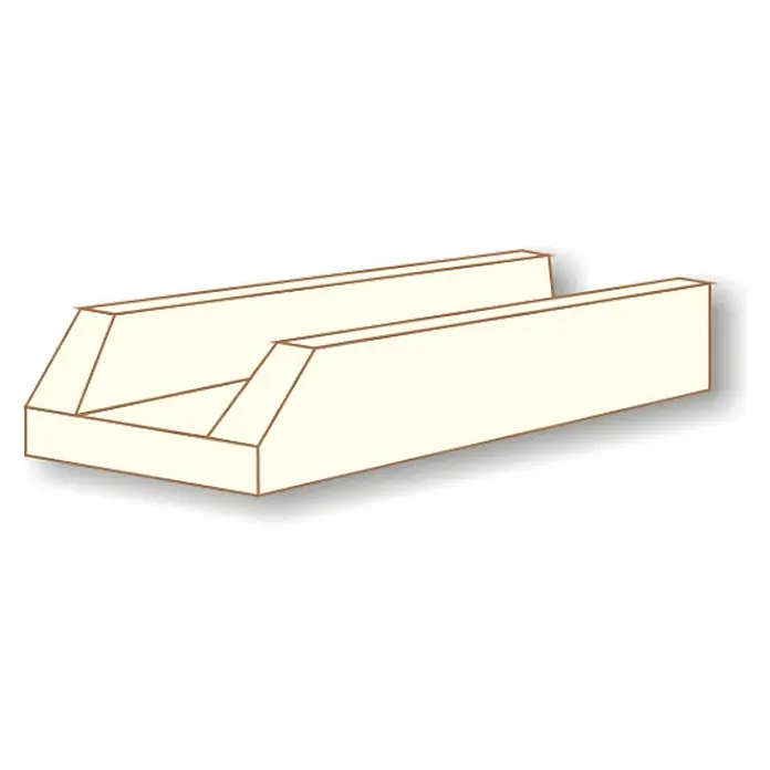 BHS Mallorca Gárgola - L x An: 35 x 12 cm, Marfil, Hormigón - Dibujo técnico