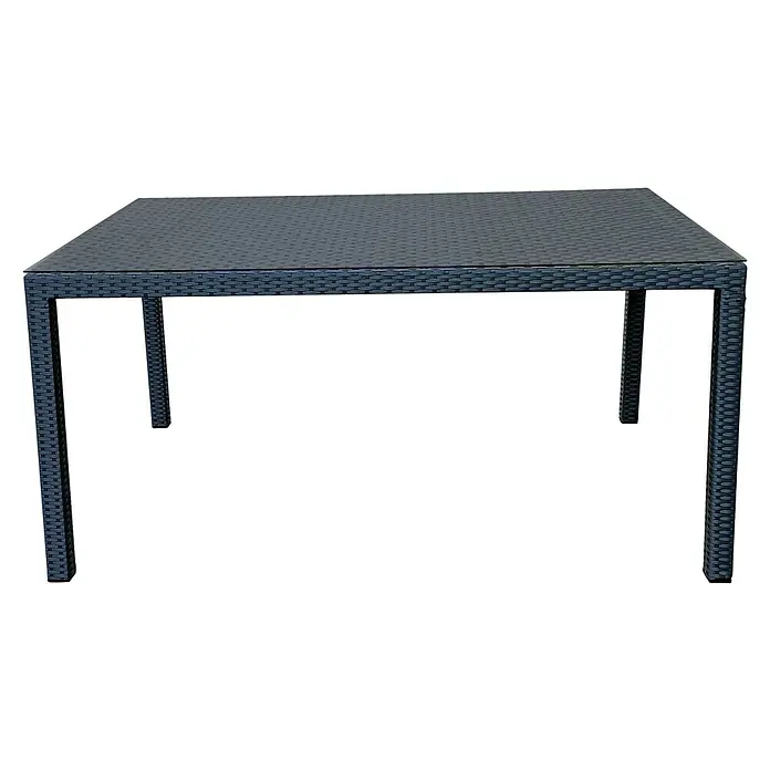 Sunfun Mesa de jardín Neila - L x An: 160 x 100 cm, Vidrio, Gris plata - Vista angular