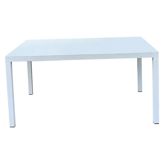 Sunfun Mesa de jardín Luciana - L x An: 150 x 90 cm, Blanco - Vista frontal