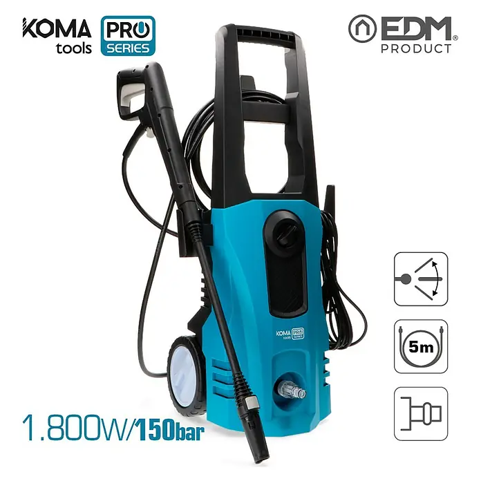 Hidrolimpiadora de alta presión Koma - 1.800 W, Presión máx.: 150 bar - Producto en uso