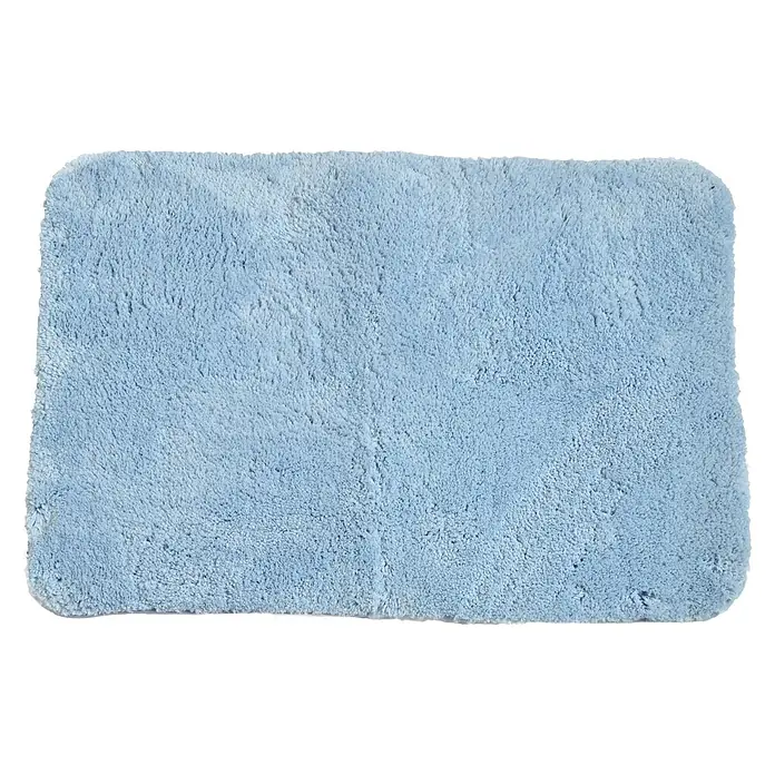 Camargue Badteppich Wuschel - 80 x 50 cm, Blau - Vorderansicht