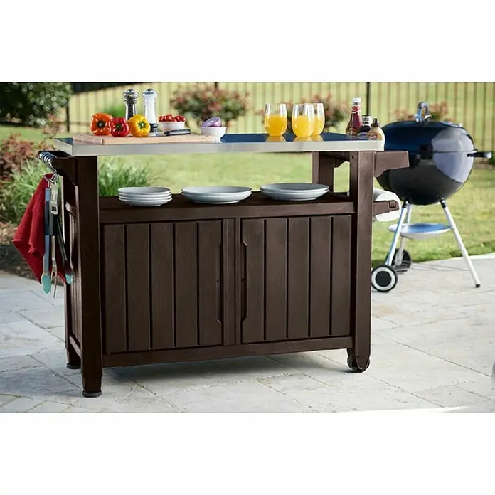 Keter Stol za serviranje Unity XL - 123,7 x 54 cm, Plastika - Živopisni prikaz