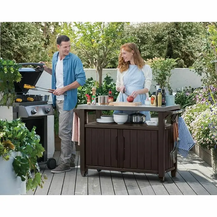 Keter Stol za serviranje Unity XL - 123,7 x 54 cm, Plastika - Proizvod u upotrebi