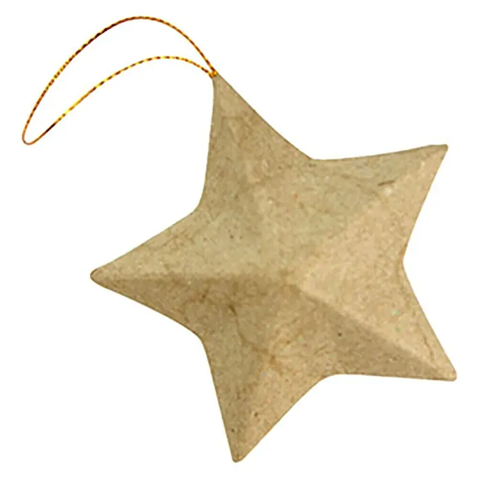 Décopatch Pieza decorativa pack estrellas con cordón - 15 ud., Cartón, 3 x 20 cm - Vista angular