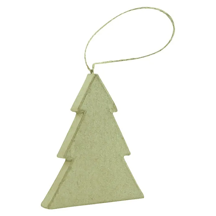 Décopatch Pieza decorativa Pino plano colgante - 1 ud., Cartón, 1 x 8 cm - Vista angular