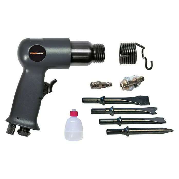 Craftomat Kit Line Meißelhammer-Set - Betriebsdruck: 6 bar, Luftverbrauch: 170 l/min, Schlagzahl: 4.000/min - Rechte Seitenansicht