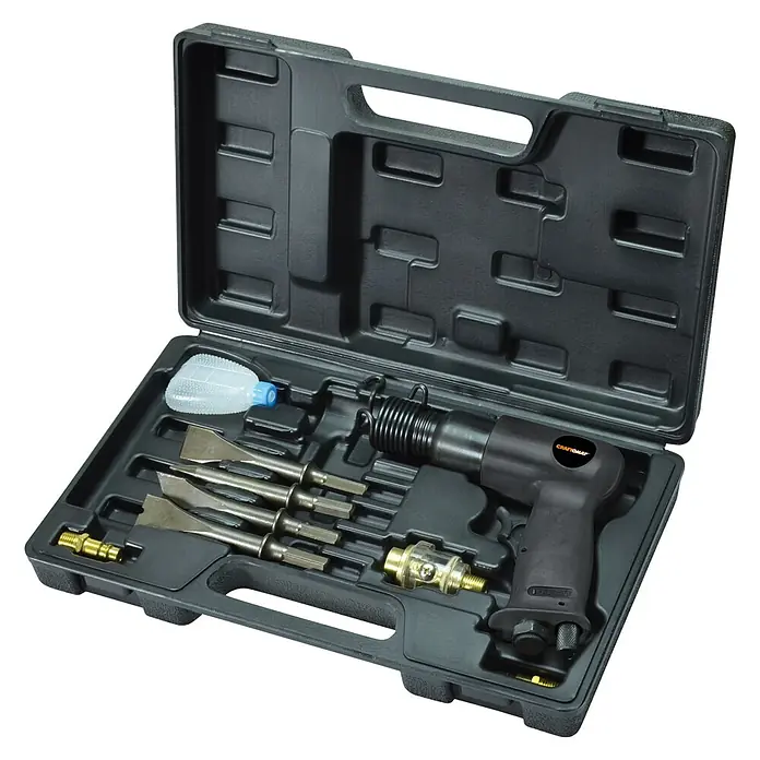 Craftomat Kit Line Meißelhammer-Set - Betriebsdruck: 6 bar, Luftverbrauch: 170 l/min, Schlagzahl: 4.000/min - Diagonale Ansicht