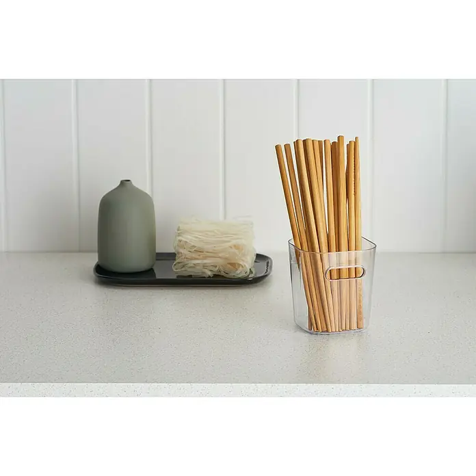 SmartStore Aufbewahrungsbox Compact - L x B x H: 9,8 x 9,4 x 10,2 cm, Kunststoff, Transparent - Stimmungsaufnahme