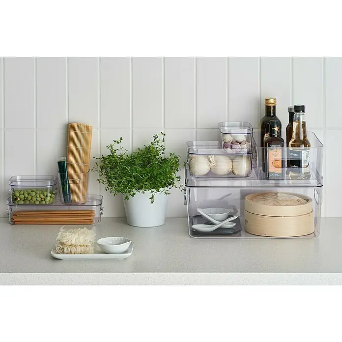 SmartStore Deckel Compact - L x B x H: 28,9 x 9,8 x 1,9 cm, Kunststoff, Transparent - Stimmungsaufnahme