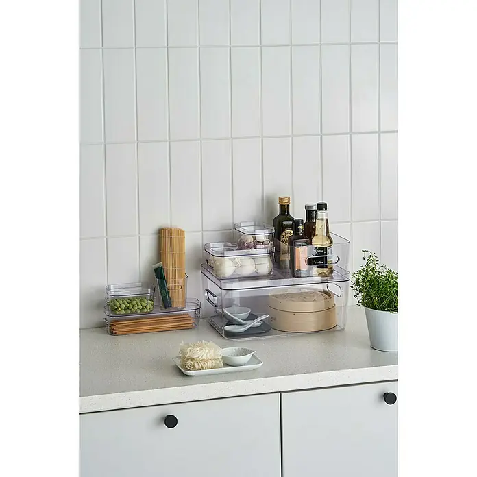SmartStore Deckel Compact - L x B x H: 28,9 x 9,8 x 1,9 cm, Kunststoff, Transparent - Stimmungsaufnahme