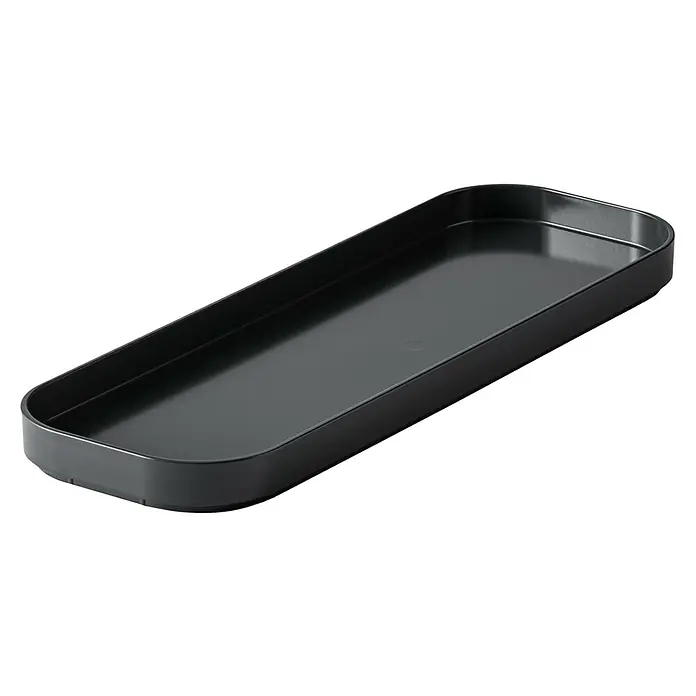 SmartStore Deckel Compact - L x B x H: 28,9 x 9,8 x 1,9 cm, Kunststoff, Schwarz - Diagonale Ansicht