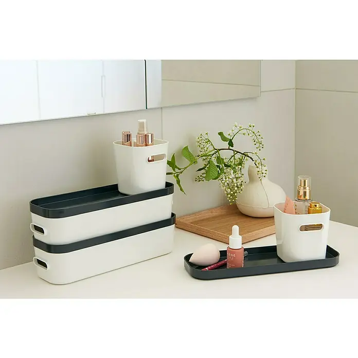 SmartStore Deckel Compact - L x B x H: 28,9 x 9,8 x 1,9 cm, Kunststoff, Schwarz - Stimmungsaufnahme