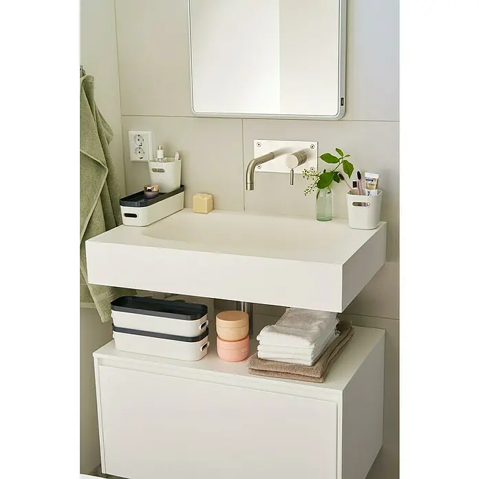 SmartStore Deckel Compact - L x B x H: 28,9 x 9,8 x 1,9 cm, Kunststoff, Schwarz - Stimmungsaufnahme