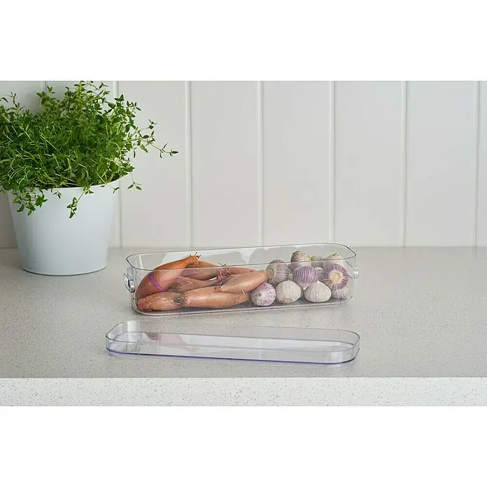 SmartStore Deckel Compact - L x B x H: 28,9 x 9,8 x 1,9 cm, Kunststoff, Transparent - Stimmungsaufnahme