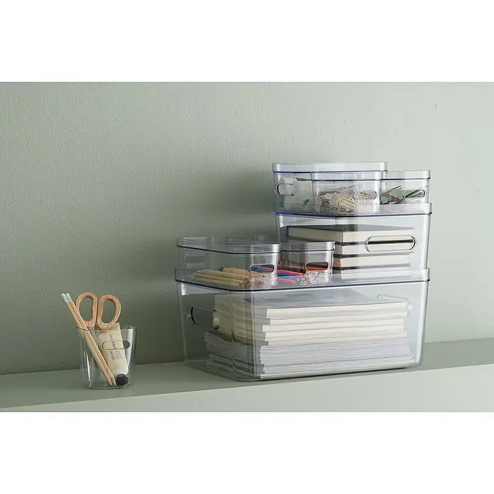SmartStore Deckel Compact - L x B x H: 28,9 x 9,8 x 1,9 cm, Kunststoff, Transparent - Stimmungsaufnahme