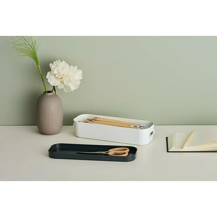 SmartStore Deckel Compact - L x B x H: 28,9 x 9,8 x 1,9 cm, Kunststoff, Schwarz - Stimmungsaufnahme