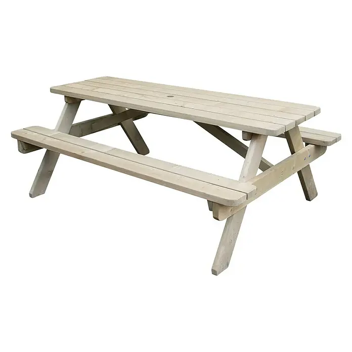 Picknicktafel - l x b x h: 300 x 170 x 70 cm - Diagonaal zicht