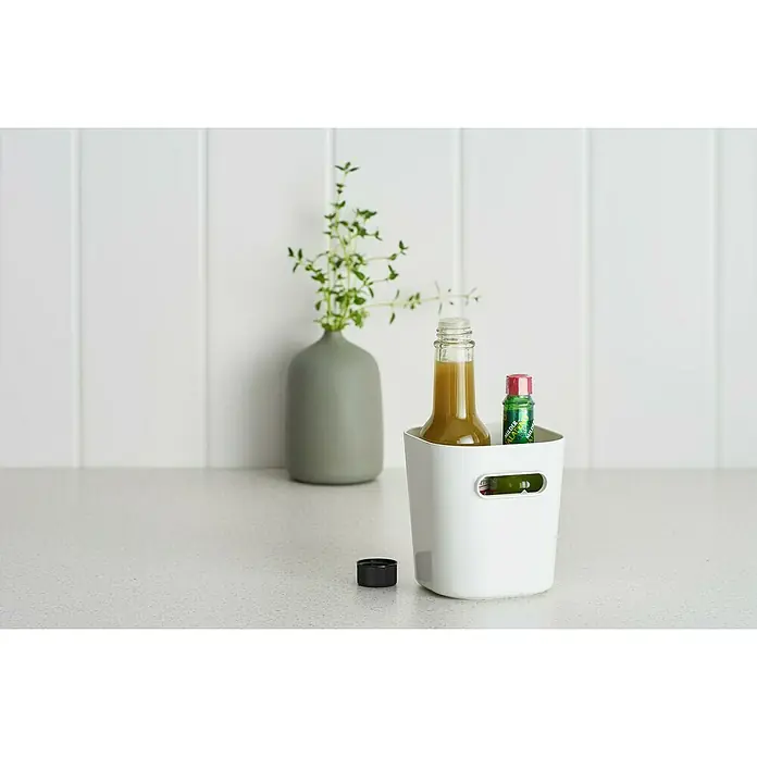 SmartStore Aufbewahrungsbox Compact - L x B x H: 9,8 x 9,4 x 10,2 cm, Kunststoff, Weiß - Stimmungsaufnahme