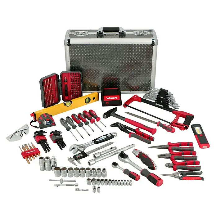 Wisent Kofer za alat Professional - 160 -dij., Materijal kovčega: Aluminij - Dijagonalni pogled