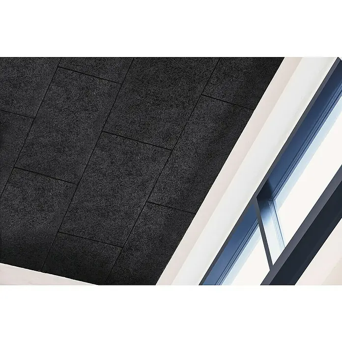 FibroTech Akustikplatte Multi Fein - Tiefschwarz, 1.200 x 600 x 25 mm, 1 Paneel - Stimmungsaufnahme
