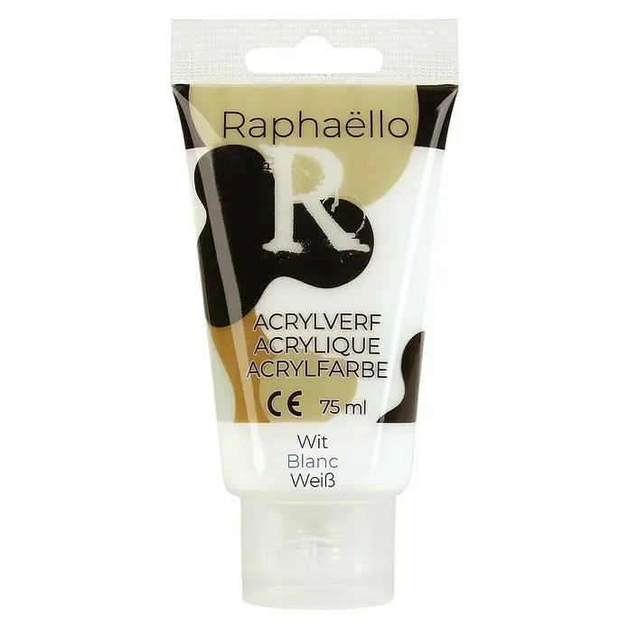 Raphaëllo Acrylverf - Wit, 75 ml, Tube - Vooraanzicht
