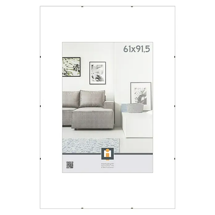 Intertrading Randloze fotolijst - Glas, 61 x 91,5 cm - Vooraanzicht