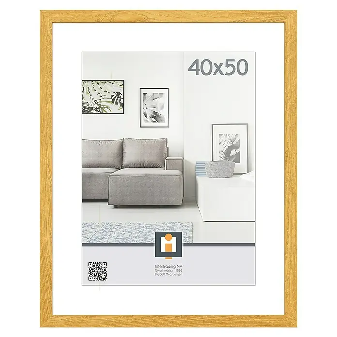 Intertrading Wissellijst Livorno - Eik, 40 x 50 cm - Vooraanzicht