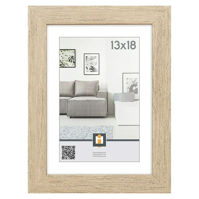 Intertrading Wissellijst Livorno - Vintage Eik, 13 x 18 cm - Vooraanzicht