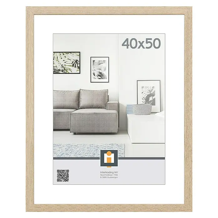 Intertrading Wissellijst Livorno - Vintage Eik, 40 x 50 cm - Vooraanzicht