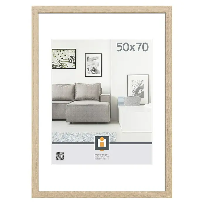 Intertrading Wissellijst Livorno - Vintage Eik, 50 x 70 cm - Vooraanzicht