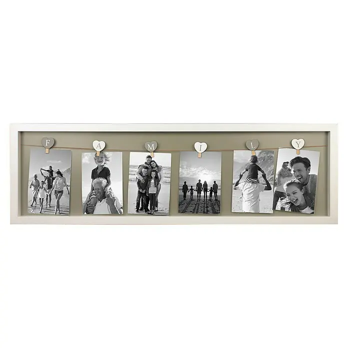 Intertrading Houten wissellijst Family - Beglazing: Glas, 6 afbeeldingen à 10 x 15 cm - Vooraanzicht