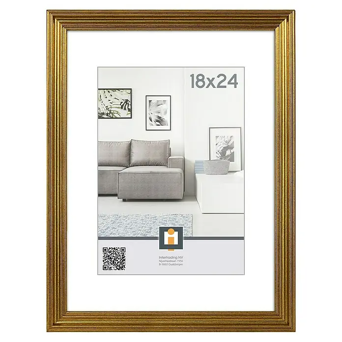 Intertrading Wissellijst Salerno - Goud, 18 x 24 cm - Vooraanzicht